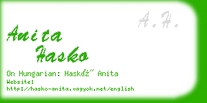 anita hasko business card